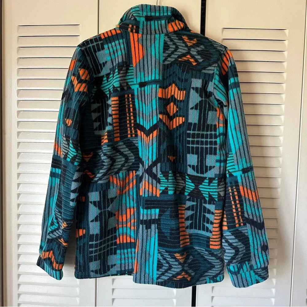 Columbia Teal and Orange Fleece Jacket